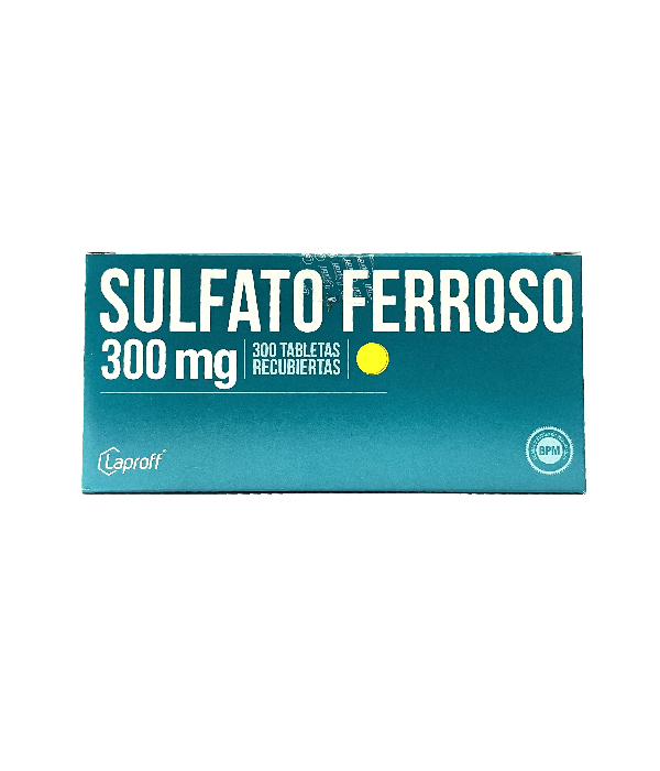 SULFATO FERROSO LP 300 MG CAJA X 300 TABLETAS